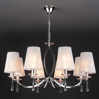 60079/8 хром Подвесная люстра с абажурами Eurosvet