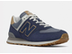 New Balance 574 Navy Blue (Экозамша) сбоку