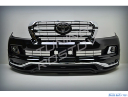 Бампер + губа MODELLISTA LED Toyota Land Cruiser 200 2007-2015 в стиле 2016+ с подсветкой