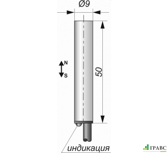 Бесконтактный герконовый выключатель Г03-NO (Л63)