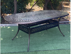 Овальный стол Tokyo 210 из литого алюминия для сада