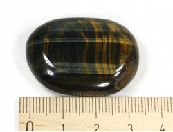 Тигрово-соколиный глаз, полировка плоская, ЮАР (35*24*10 мм, 16 г) №35699