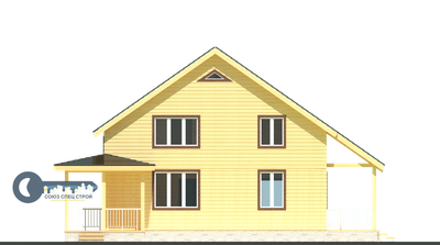 ДЖ-01 ГАБАРИТНЫЕ РАЗМЕРЫ: (10Х7,5М) 1,5 ЭТАЖА, ОБЩАЯ ПЛОЩАДЬ: 191М² (модификация 1)