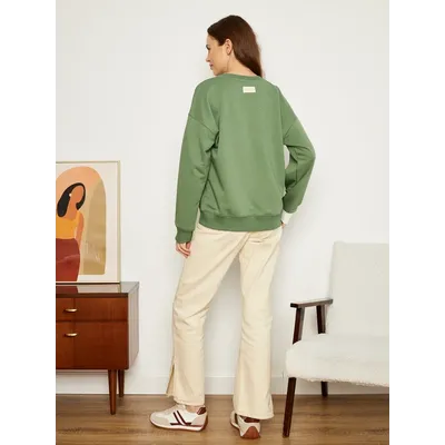 ЖЕНСКИЙ СВИТШОТ ОЛИВА "ДАРИ"