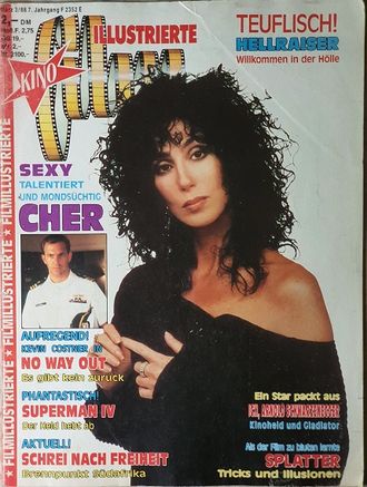 FilmIllustrierte Magazine March 1988 Cher, Kevin Costner, Иностранные журналы о кино, Intpressshop