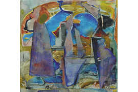 «Земное и небесное», 1977-1978г., бумага, акварель, 23,5х25