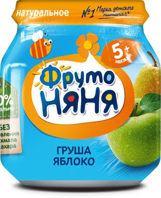 ФРУТОНЯНЯ 100г пюре груша яблоко