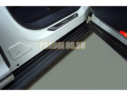 Пороги алюминиевые "Slim Line Black" 2020 мм ТСС для Gac GN8 2021-