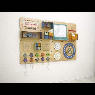 Азбука речи настенная панель для кабинета логопеда
