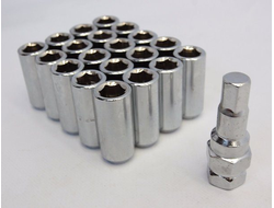 Комплект гаек Max Guard конус 12*1,25 серебро HEX внутренний