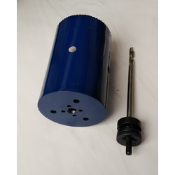 Коронка биметаллическая диаметр 160 мм глубина 200 мм + держатель с креплением шестигранник 13 мм для дрели