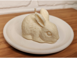 Свеча "Кролик" белая, 1 шт., 4 x 6,5 см