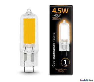 Gauss LED T10 4.5w 830/840 АС220-240v G4