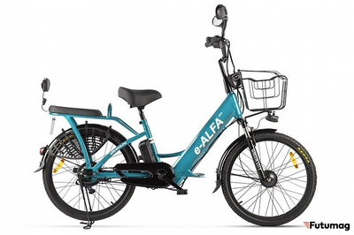 Велогибрид GREEN CITY e-ALFA new сине-серый матовый