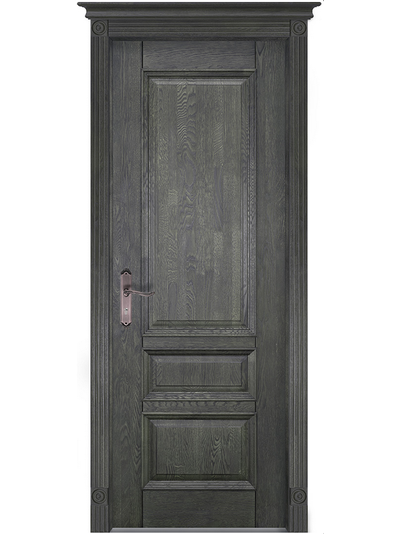 Дверь Межкомнатная - Аристократ № 1 Дуб (ЭЙВОРИ БЛЕК)