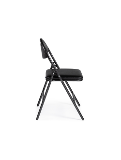 Стул на металлокаркасе Gikat черный / мусс темный