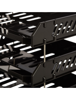 Набор СИТИ из 3-х горизонтальных лотков черный СТАММ ЛТ560