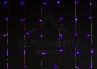 Гирлянда светодиодная Штора 1.5*1.5 м фиолетовый свет