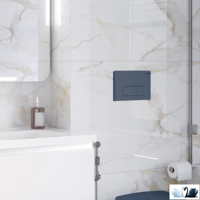 Инсталляция для унитаза Creavit GR5003.01 с кнопкой ARC GP8002.05 сине-серая, Steel Blue, матовая