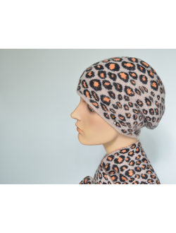 Леопардовый берет и шарф Vizio 1027 Италия