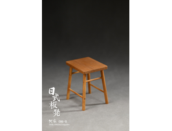 Табурет 1/6 (деревянный) - КОЛЛЕКЦИОННАЯ ДИОРАМА 1/6 Japanese Stool (006B) - Achang Models
