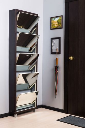 Обувница Айрон-5 Люкс (фасад Зеркало)