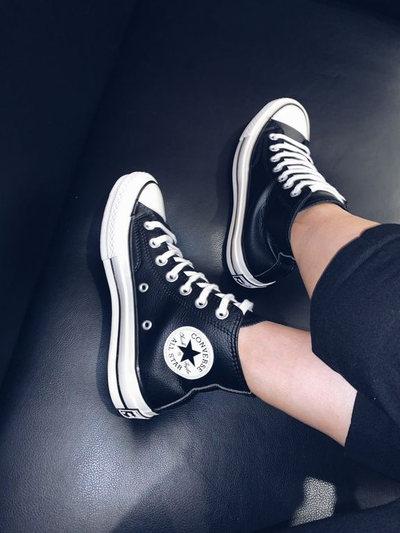 Кожаные кеды Converse Chuck 70 черные высокие 170369C фото