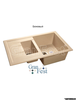 Керамическая мойка Granfest Гранфест GF-Q775KL реверсивная 2 секционная мойка