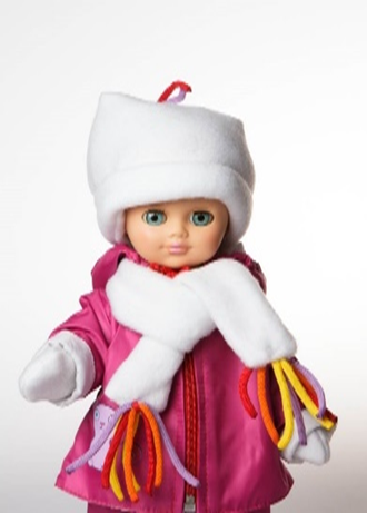 Одежда для кукол-детей: Шапка + шарф + варежки