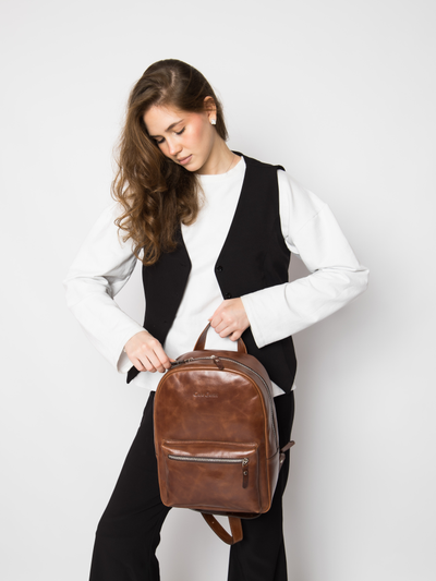 Женский кожаный рюкзак Albiate cognac (арт. 3103-03)