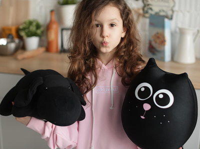 Игрушка-антистресс  "Кот Уголь"