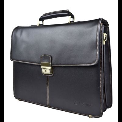 Кожаный портфель Brusado black (арт. 2011-01)