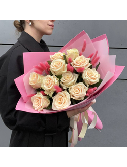 Букет крупных роз "Светлая радость"