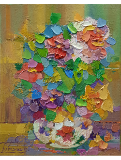 Осенний букет. Этюд I. 2023. Холст, масло.  50х40 см.