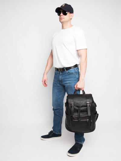 Кожаный рюкзак Volturno NEW Premium black (арт. 3004-61)