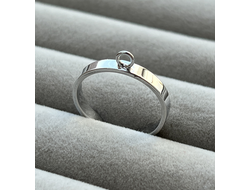 Кольцо-основа родий безразмерное 3мм