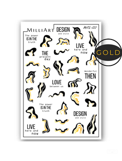 Слайдер-дизайн MilliArt Nails Металл MTL-122
