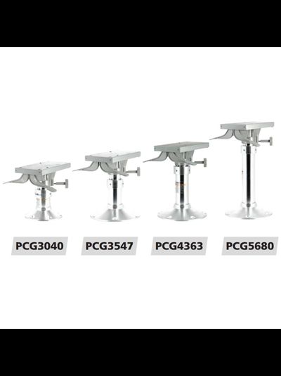 Стойка с газовой пружиной и салазками из алюминия Vetus V-quipment PCG3040 300 - 400 мм крепление R/S