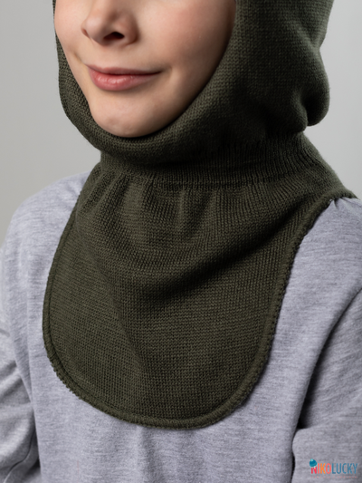 Шапка-шлем 20101-01 с утеплит, х/б подклад, темный хаки 48-50