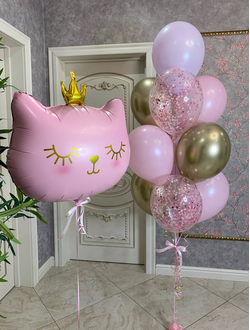 Набор шаров с кошечкой