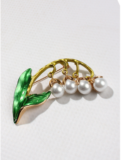 Брошь "Цветок ландыша" металл