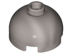 Brick, Round 2 x 2 Dome Top with Bottom Axle Holder - Hollow Stud, Flat Silver (553c / 4613255)