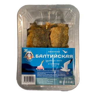 Закуска балтийская хрустящие чипсы с Чесноком, в упаковке 70 гр