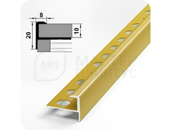 ПРОФИЛЬ ОКАНТОВОЧНЫЙ ПУ 13.2700.02Л ЗОЛОТО