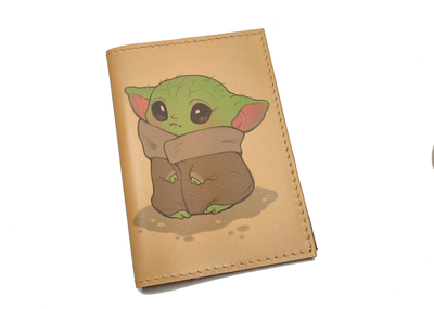 Обложка на паспорт с принтом "Бэби Йода"
