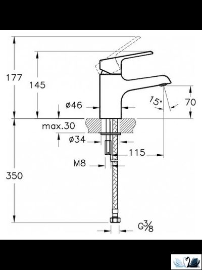 Смеситель для раковины VitrA Axe S A41069EXP