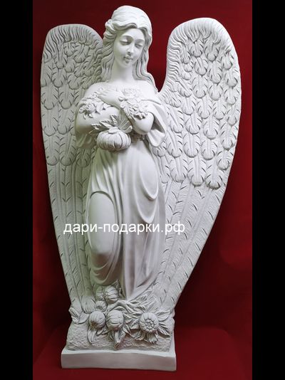 АНГЕЛА - древнегреческая богиня. Дочь Зевса и Геры. Избавляет от бед и опасностей. 110*75 см  27 кг  полистоун Россия  24896/010052* Скульптура не боится влаги и перепадов температур.