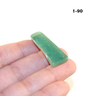 Авантюрин натуральный (галтовка) зеленый №1-90: 6,0г - 36*15*6мм