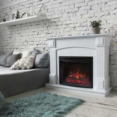 камин электрический Carolina WT с очагом Evrika 25.5 LED