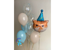 Набор шаров с котом в колпаке № 21